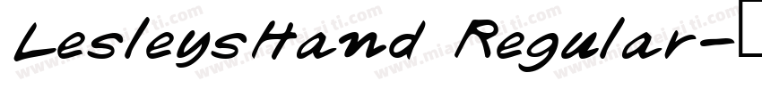 LesleysHand Regular字体转换